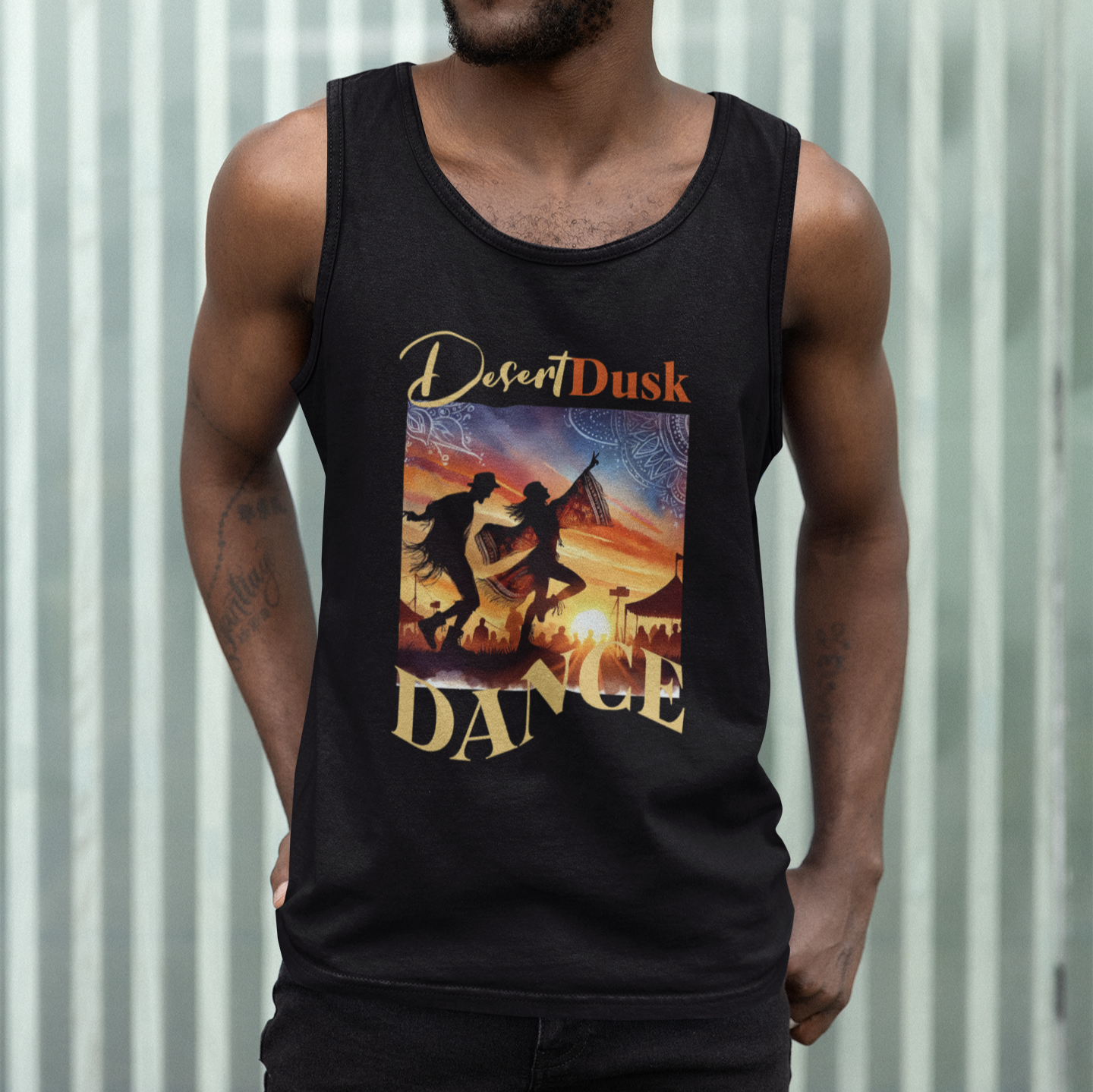 Festival-Goers Bohemian Tank Top Trendy Fashion Top Summer Festival Wear Desert Dusk Dance Tank Top for Music Lovers Sunset Style Boho Chic Summer Outfit