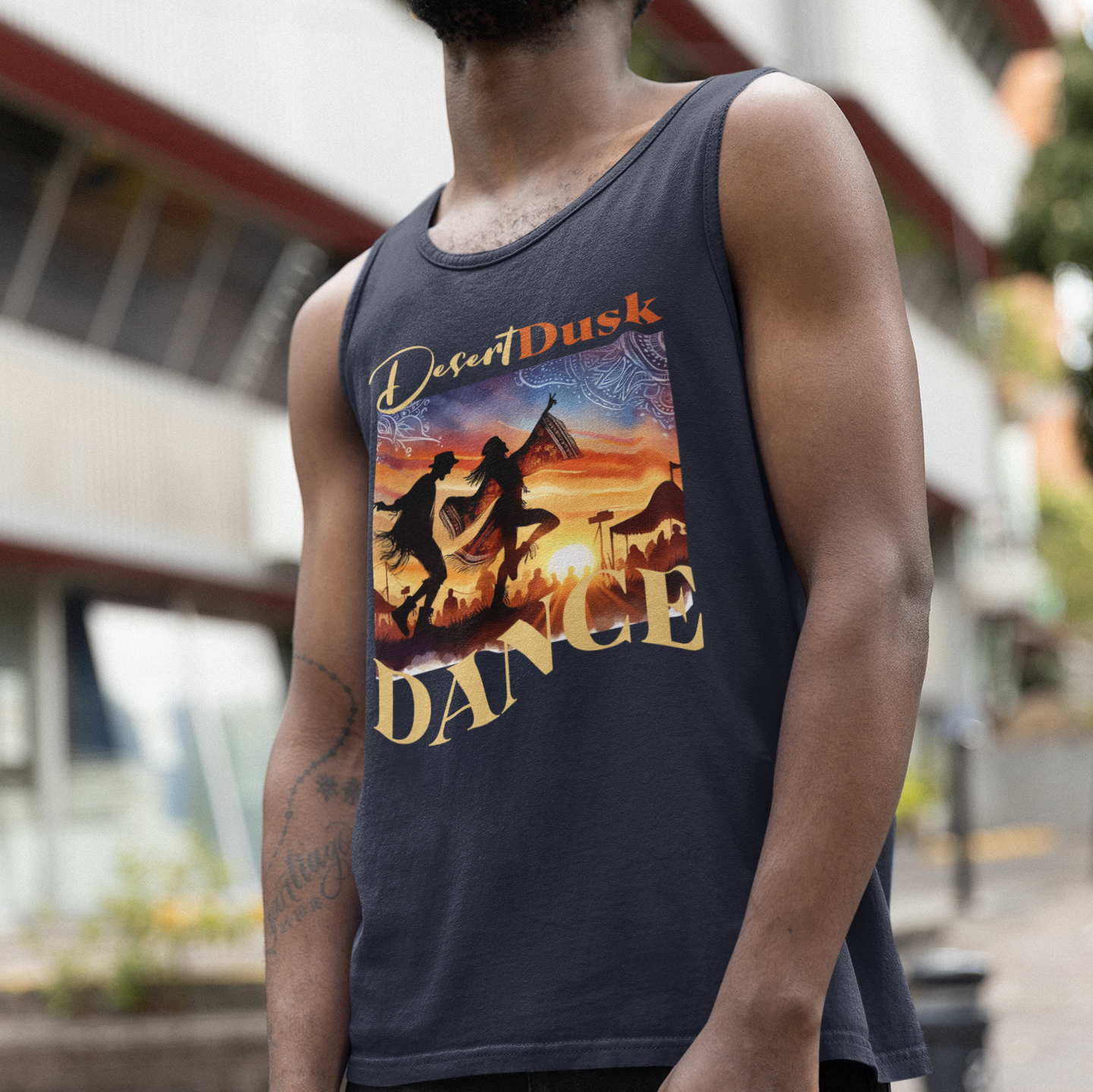 Festival-Goers Bohemian Tank Top Trendy Fashion Top Summer Festival Wear Desert Dusk Dance Tank Top for Music Lovers Sunset Style Boho Chic Summer Outfit