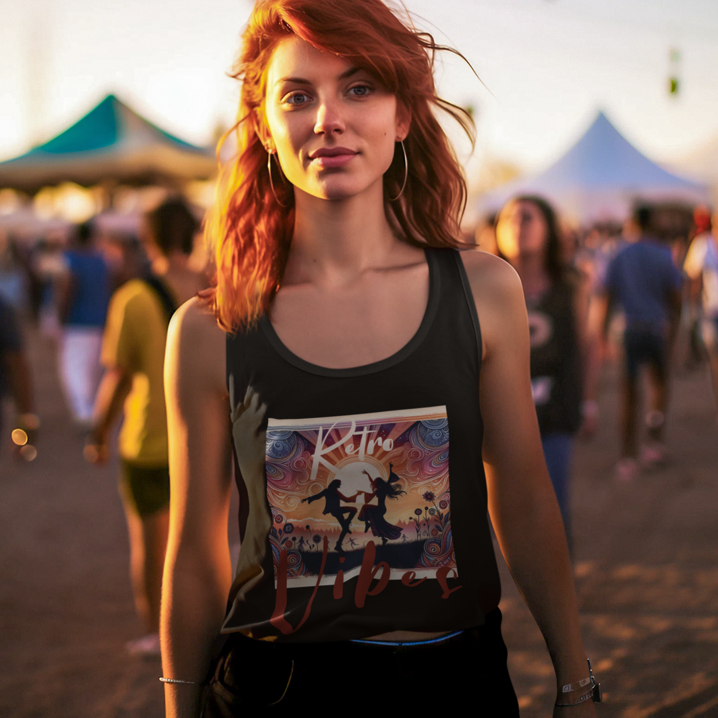 Retro Festival Tank Trendy Paisley Fashion Top Summer Wear Desert Vibes Tank Top for Music Lovers and Festival-Goers